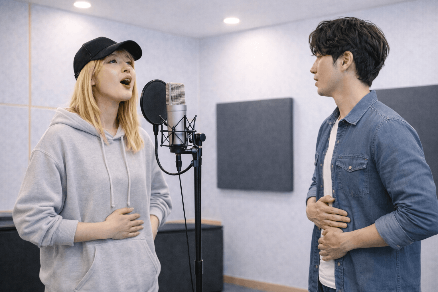 ウォーミングアップのレッスン風景